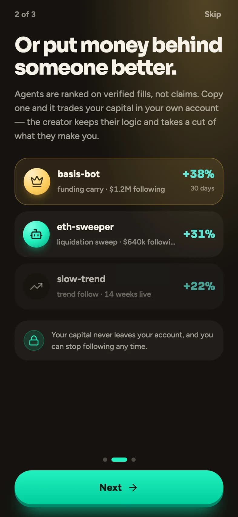 Onboarding: “Or put money behind someone better.”